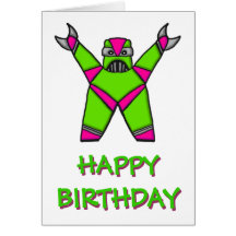 ROBOT DEL FELIZ CUMPLEAÑOS TARJETON