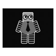 Robot elegante comunicado personal  