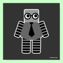 Robot elegante del friki posters