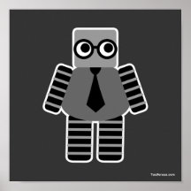 Robot elegante del friki poster