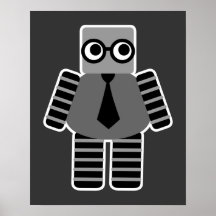 Robot elegante del friki posters