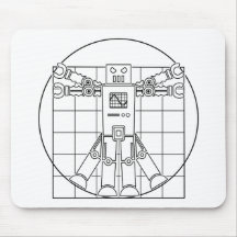 Robot Mousepad de da Vinci Vitruvian Tapetes De Ratones
