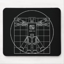 Robot Mousepad de da Vinci Vitruvian Alfombrillas De Raton