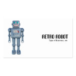 Robot retro - blanco tarjetas personales