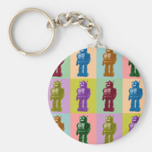 Robots del arte pop llavero