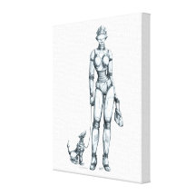 Robots Impresiones En Lona Estiradas