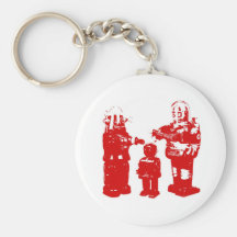 Robots retros del juguete llavero personalizado
