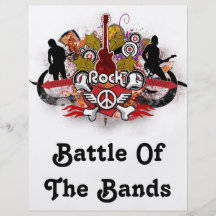 ¡Roca! - Aviador del concierto de rock del diseñad Tarjetas Informativas