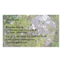 Roca cubierta de musgo verde plantillas de tarjeta de negocio