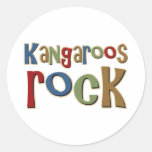 Roca de KangaROOS Etiqueta Redonda