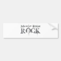 Roca de las fans de película etiqueta de parachoque