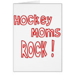 ¡Roca de las mamáes del hockey! (rojo) Tarjetas