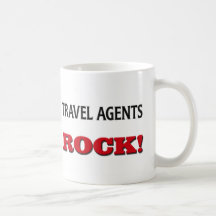 Roca de los agentes de viajes tazas