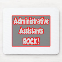 ¡Roca de los ayudantes administrativos! Tapete De Ratones