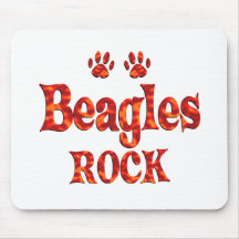 Roca de los beagles alfombrillas de ratones