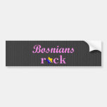 Roca de los bosníacos - rosa lindo pegatina de parachoque