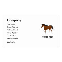 Roca de los caballos (bahía) plantilla de tarjeta de visita