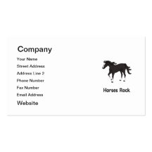 Roca de los caballos (negro) tarjeta de visita