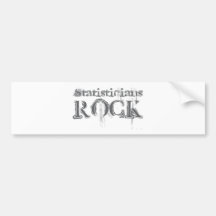 Roca de los estadísticos etiqueta de parachoque