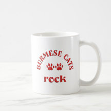 Roca de los gatos birmanos taza