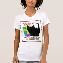 ¡ROCA de los gatos negros!  (Día del aprecio del g Camisetas