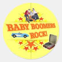 Roca de los nacidos en el baby boomes pegatina