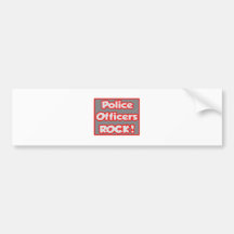 ¡Roca de los oficiales de policía! Etiqueta De Parachoque