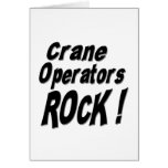 ¡Roca de los operadores de grúa! Tarjeta de felici