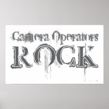 Roca de los operadores de la cámara posters