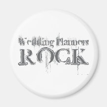 Roca de los planificadores del boda imán para frigorifico