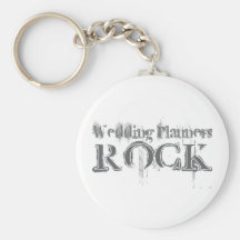 Roca de los planificadores del boda llavero personalizado