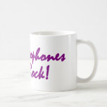 Roca de los saxofones - letras púrpuras tazas de café