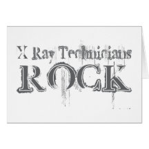 Roca de los técnicos de la radiografía tarjeton