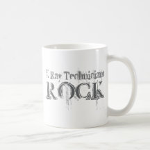 Roca de los técnicos de la radiografía tazas
