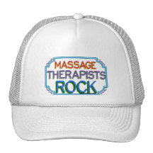 Roca de los terapeutas del masaje gorras