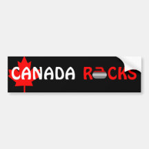 Rocas de Canadá - encrespándose Pegatina De Parachoque