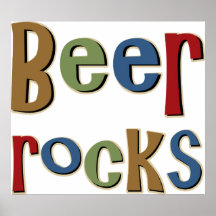 Rocas de la cerveza impresiones