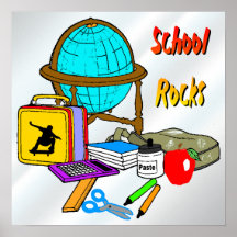 Rocas de la escuela - poster de las fuentes de esc