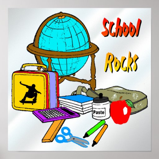 Rocas de la escuela - poster de las fuentes de esc