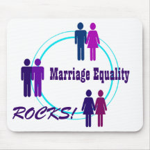 ¡ROCAS de la igualdad de la boda! Tapete De Ratón