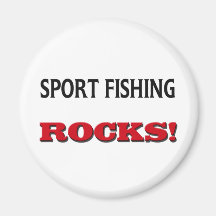 Rocas de la pesca deportiva imanes de nevera