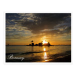rocas de la puesta del sol de Boracay Tarjeta Postal