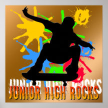 Rocas de la secundaria - poster del skater