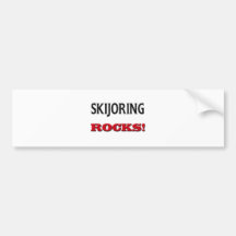 Rocas de Skijoring Etiqueta De Parachoque