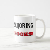 Rocas de Skijoring Taza De Café