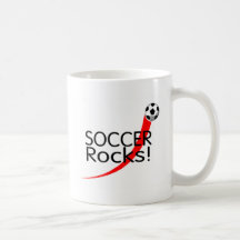 Rocas del fútbol taza de café