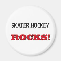 Rocas del hockey del patinador iman de nevera