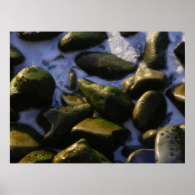 Rocas del rojo de las de espuma de sonido envolven poster
