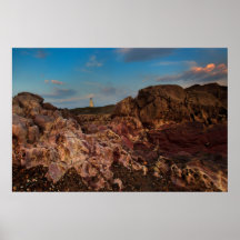Rocas e isla rosadas de Llanddwyn Posters