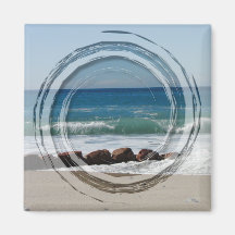 Rocas en la playa; Ningún texto Iman
